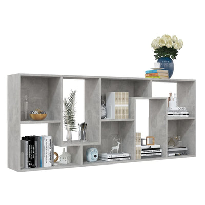 Book Cabinet Concrete Grey 67x24x161 cm Engineered Wood