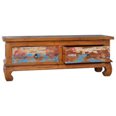 TV Cabinet 110x35x40 cm Reclaimed Teak Wood