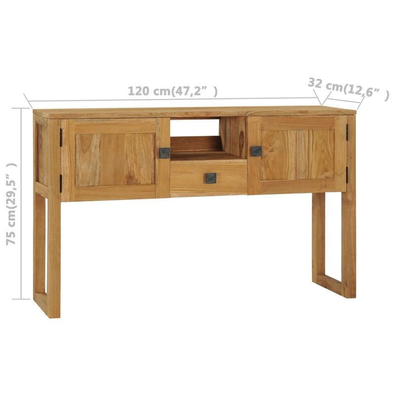 Console Table 120x32x75 cm Solid Teak Wood