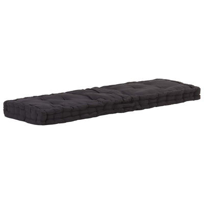 Pallet Floor Cushions 2 pcs Cotton Black