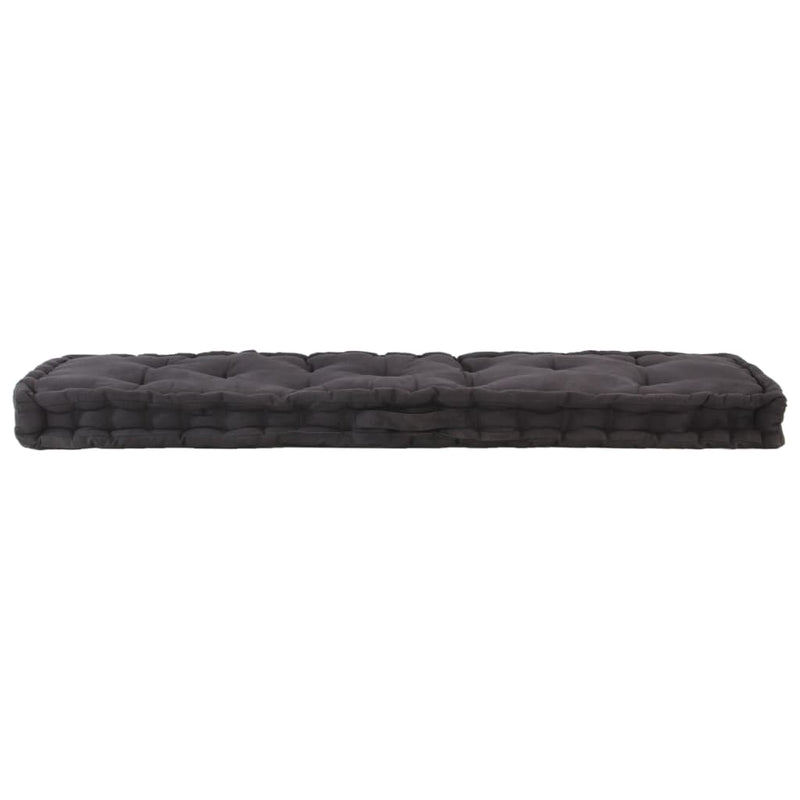 Pallet Floor Cushions 2 pcs Cotton Black