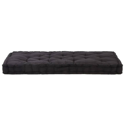 Pallet Floor Cushions 2 pcs Cotton Black