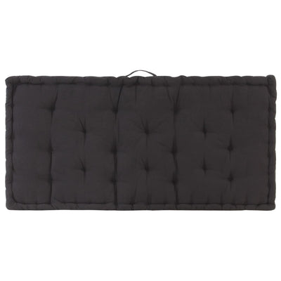 Pallet Floor Cushions 2 pcs Cotton Black