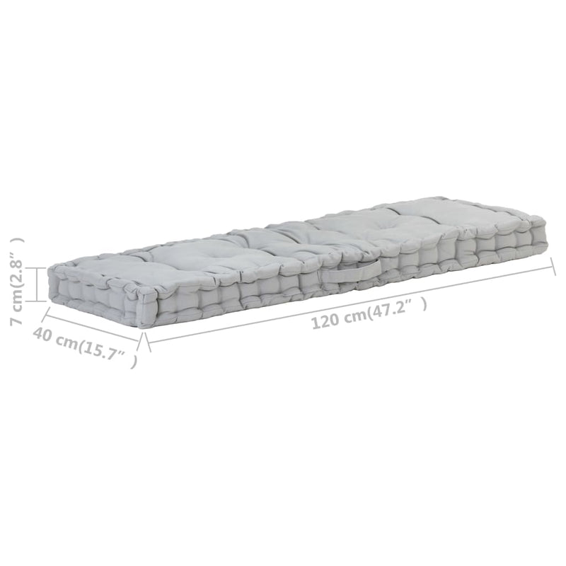 Pallet Floor Cushions 2 pcs Cotton Grey