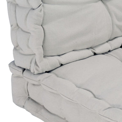 Pallet Floor Cushions 2 pcs Cotton Grey