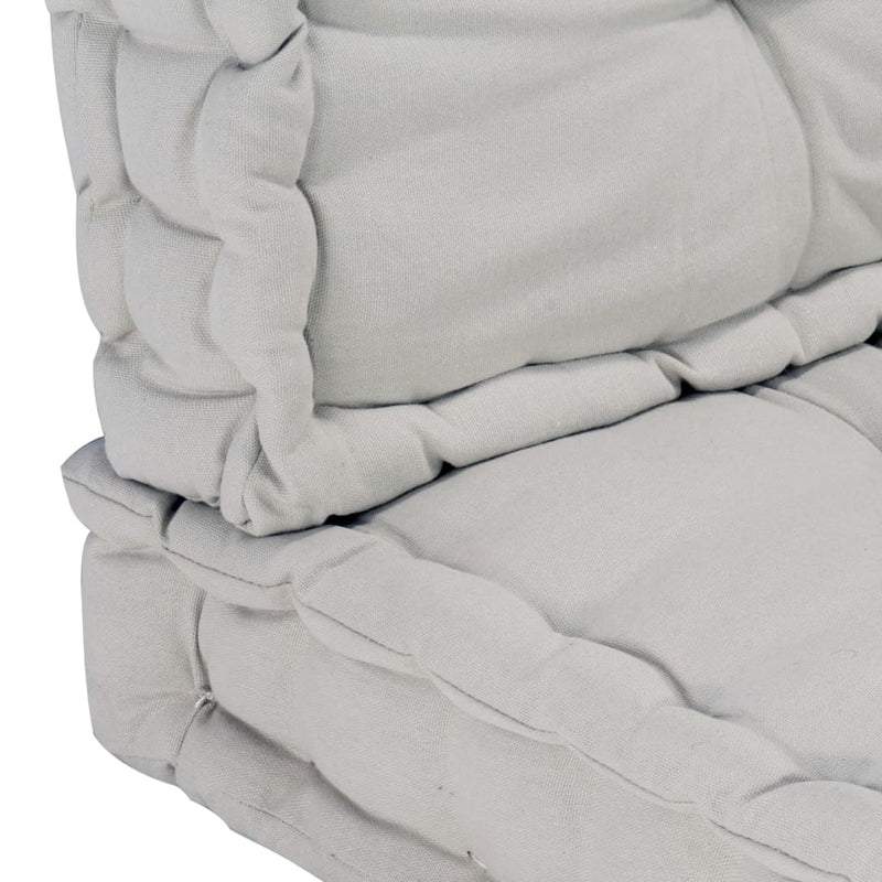 Pallet Floor Cushions 2 pcs Cotton Grey