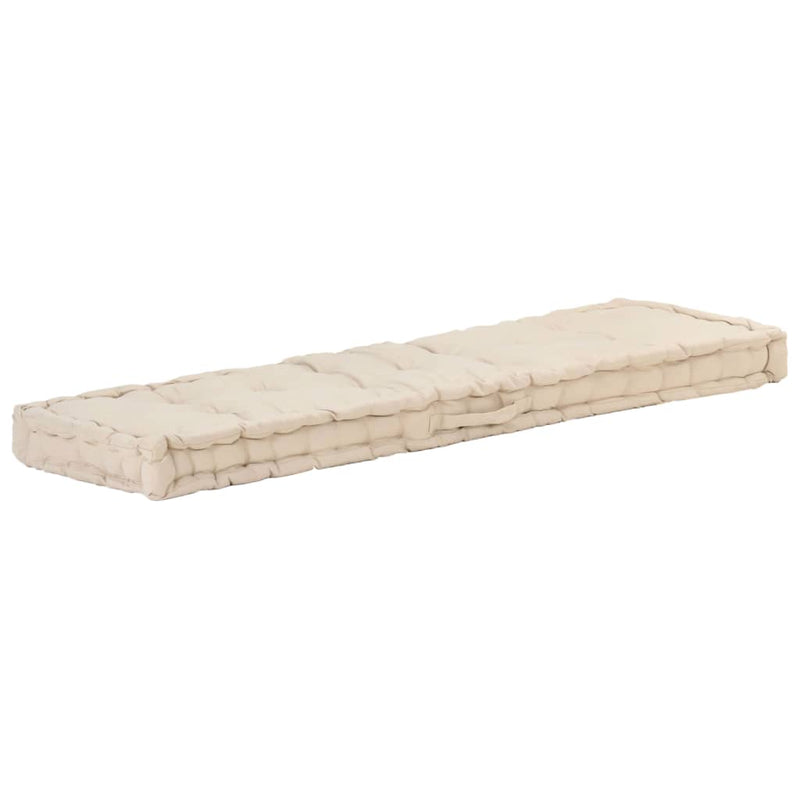 Pallet Floor Cushions 2 pcs Cotton Beige