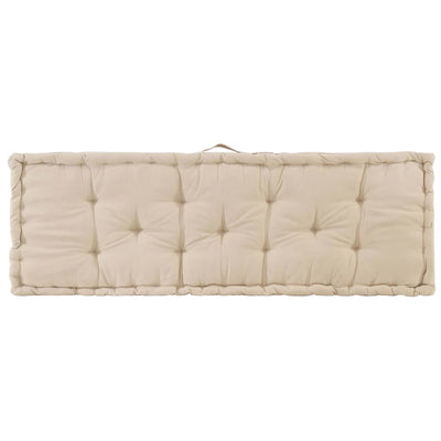 Pallet Floor Cushions 2 pcs Cotton Beige