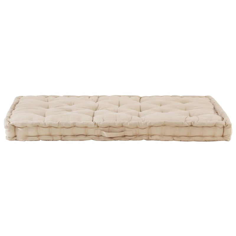 Pallet Floor Cushions 2 pcs Cotton Beige