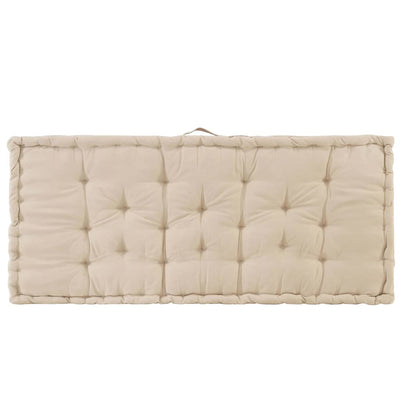 Pallet Floor Cushions 2 pcs Cotton Beige