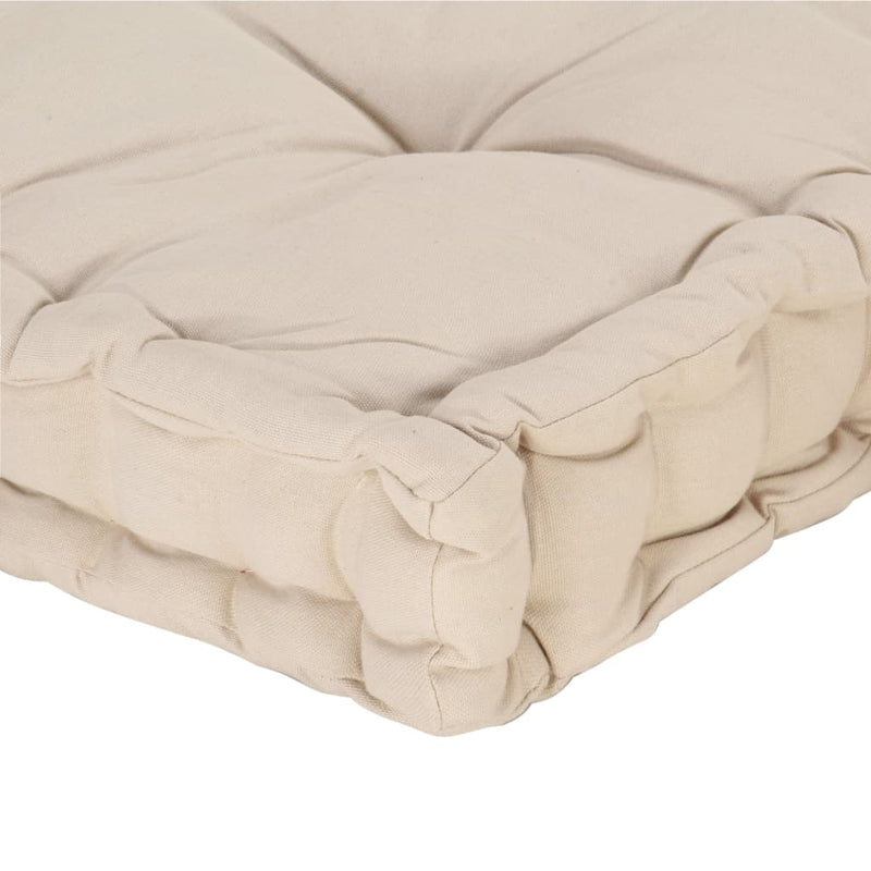 Pallet Floor Cushions 2 pcs Cotton Beige