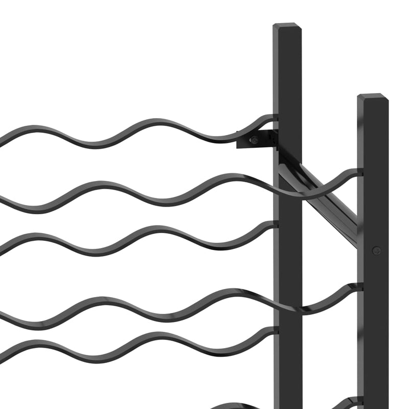 Wine Rack for 48 Bottles Black Metal