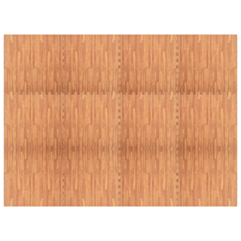 Floor Mats 12 pcs Wood Grain 4.32 m² EVA Foam