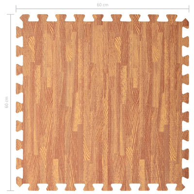 Floor Mats 12 pcs Wood Grain 4.32 m² EVA Foam