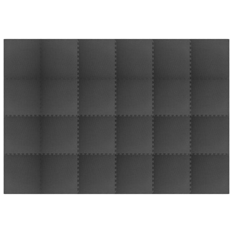 Floor Mats 24 pcs 8.64 m² EVA Foam Black