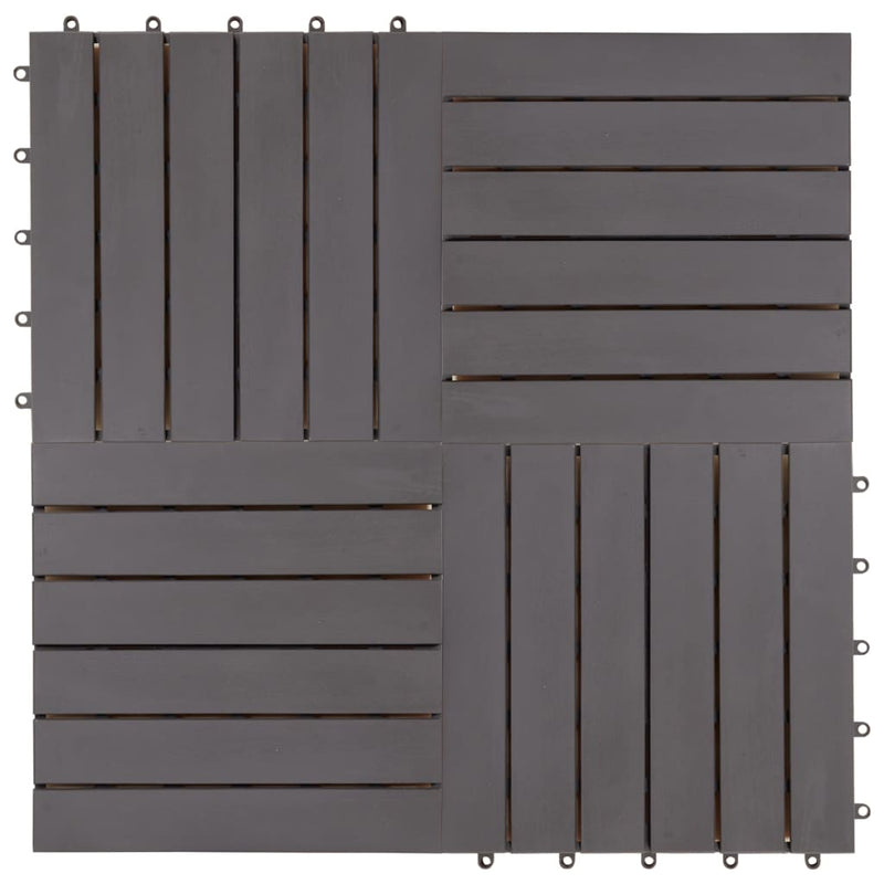 Decking Tiles 30 pcs Grey Wash 30x30 cm Solid Acacia Wood