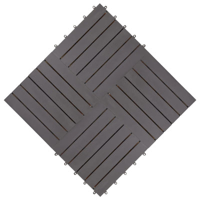 Decking Tiles 30 pcs Grey Wash 30x30 cm Solid Acacia Wood