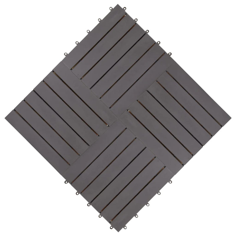 Decking Tiles 30 pcs Grey Wash 30x30 cm Solid Acacia Wood