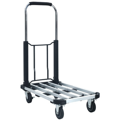 Foldable Transport Trolley 150 kg Aluminium Silver