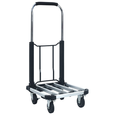 Foldable Transport Trolley 150 kg Aluminium Silver