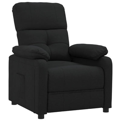 Recliner Chair Black Fabric