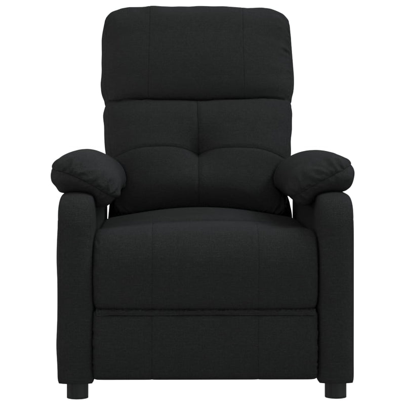 Recliner Chair Black Fabric