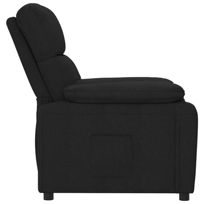 Recliner Chair Black Fabric