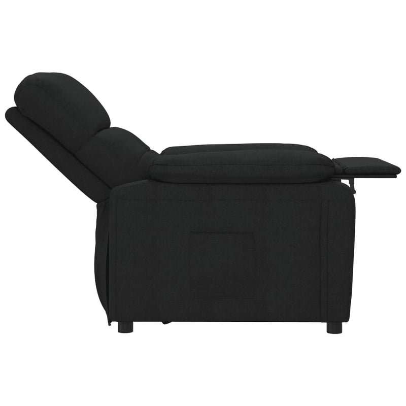 Recliner Chair Black Fabric