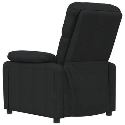 Recliner Chair Black Fabric