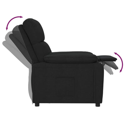 Recliner Chair Black Fabric