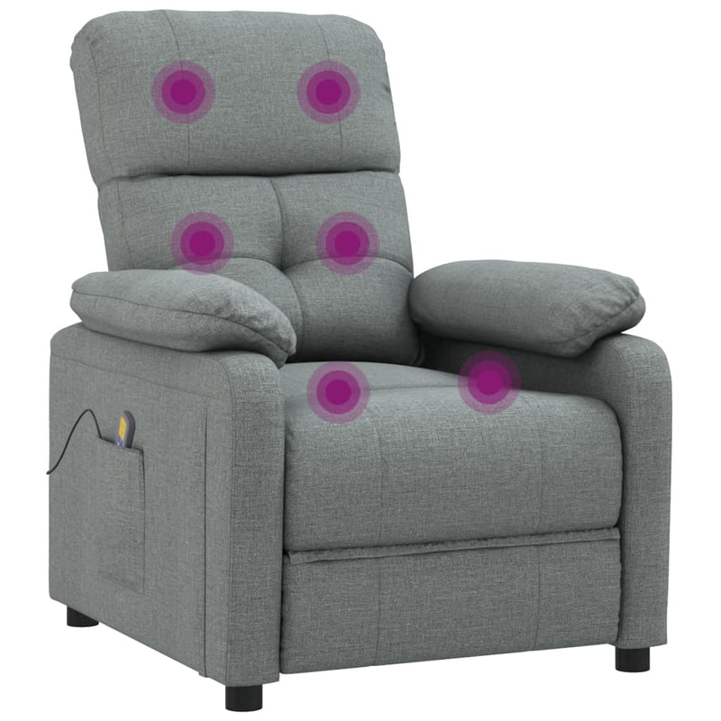 Massage Chair Dark Grey Fabric