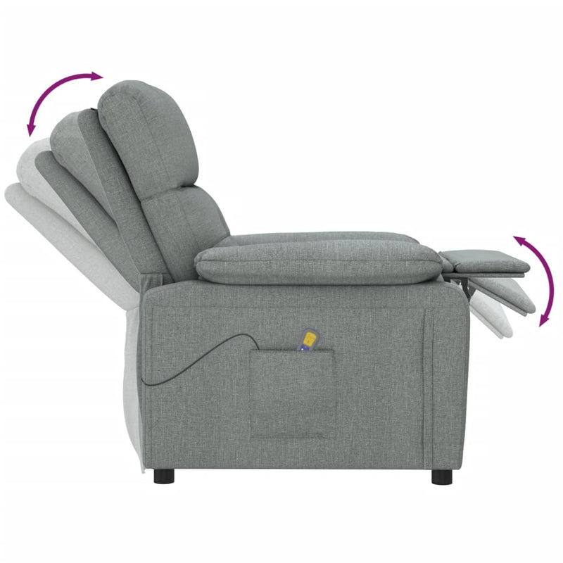 Massage Chair Dark Grey Fabric