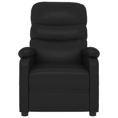 Recliner Chair Black Faux Leather