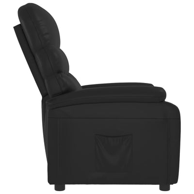 Recliner Chair Black Faux Leather