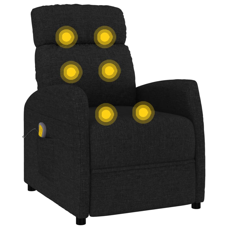 Massage Chair Black Fabric