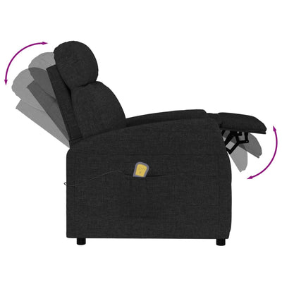 Massage Chair Black Fabric