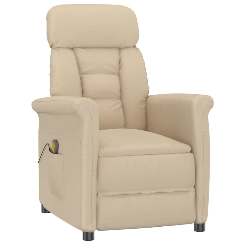 Massage Chair Cream Faux Suede Leather