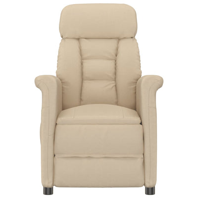 Massage Chair Cream Faux Suede Leather