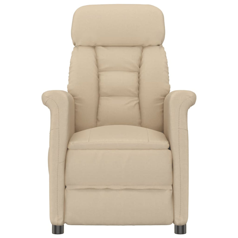 Massage Chair Cream Faux Suede Leather