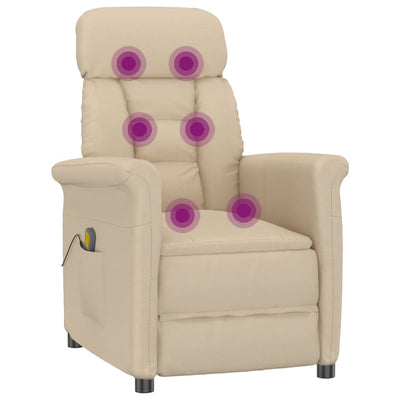 Massage Chair Cream Faux Suede Leather