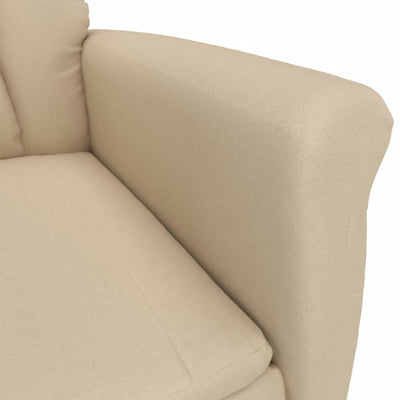 Massage Chair Cream Faux Suede Leather