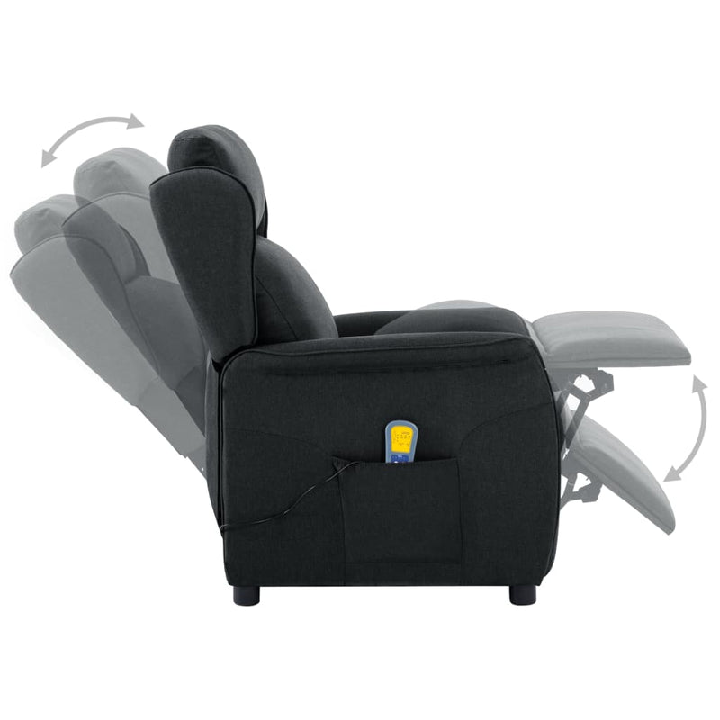 Massage Chair Dark Grey Fabric