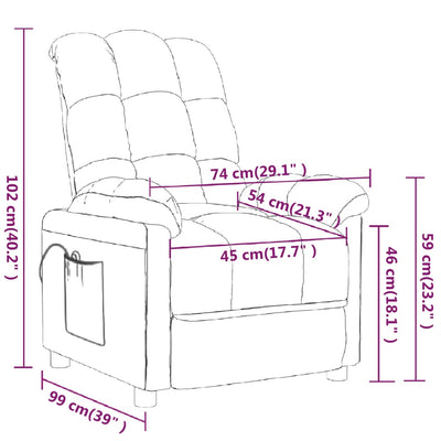 Massage Chair Cream Fabric