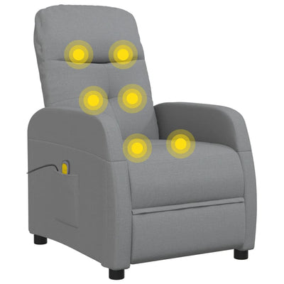 Massage Chair Light Grey Fabric