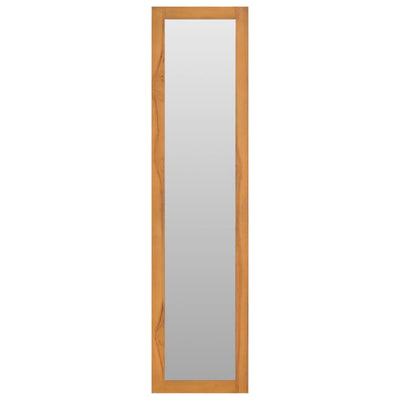 Wall Mirror with Shelves 30x30x120 cm Solid Teak Wood