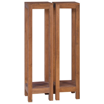 Plant Stands 2 pcs 25x25x100 cm Solid Teak Wood