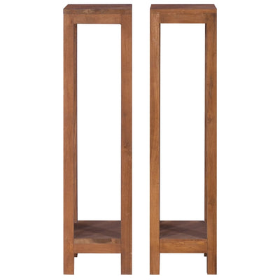 Plant Stands 2 pcs 25x25x100 cm Solid Teak Wood