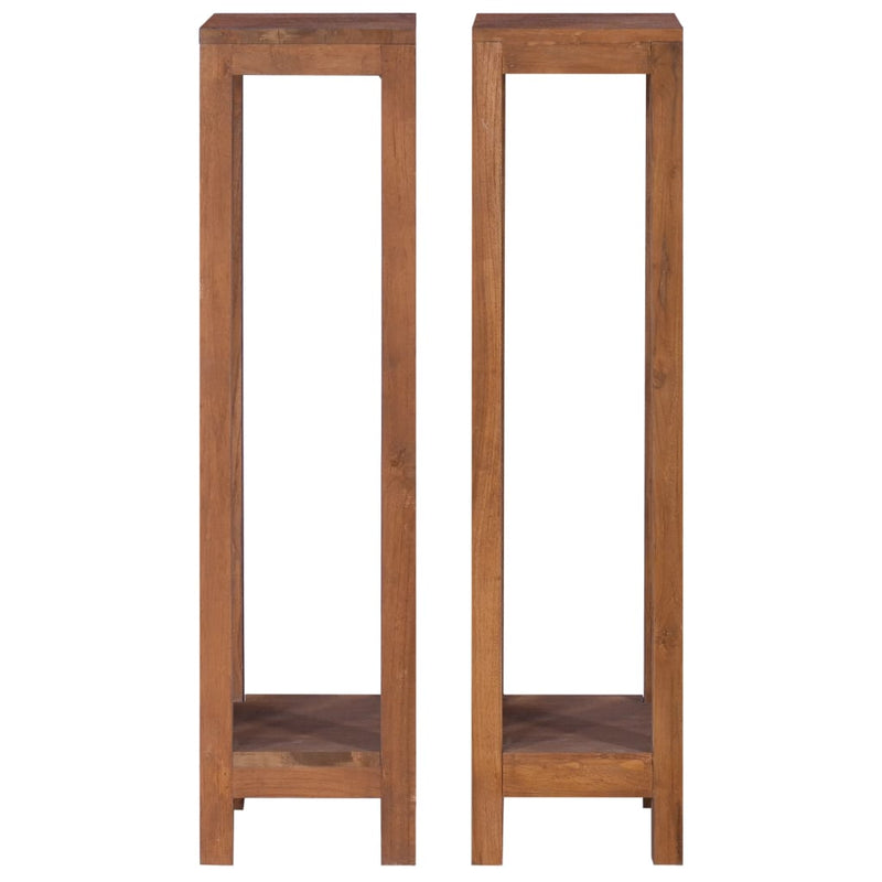 Plant Stands 2 pcs 25x25x100 cm Solid Teak Wood