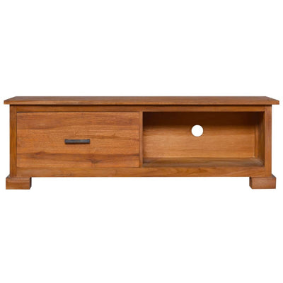 TV Cabinet 112x30x37 cm Solid Teak Wood