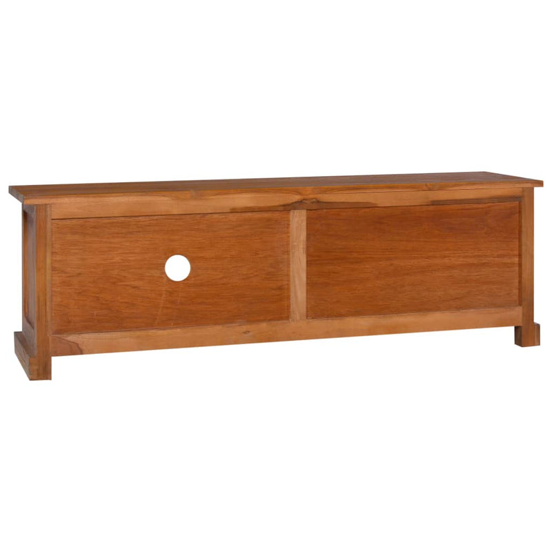 TV Cabinet 112x30x37 cm Solid Teak Wood